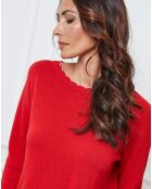Pull en Laine mélangée Kedis rouge