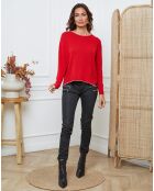 Pull en Laine mélangée Kedis rouge
