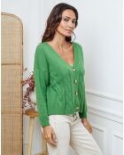 Gilet en Laine mélangée Kirem vert anis