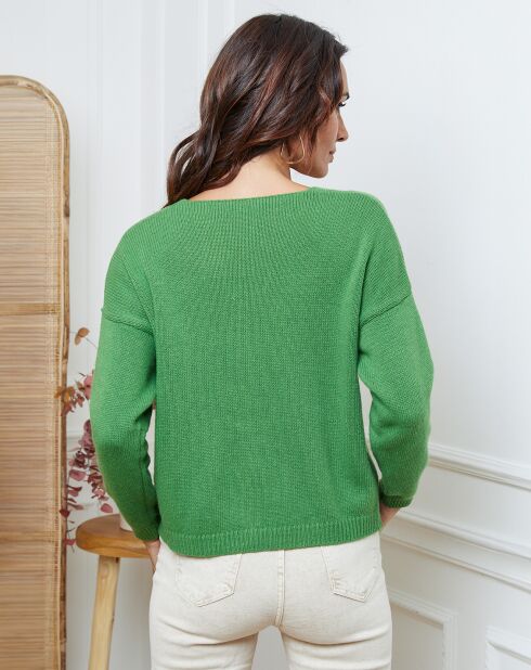 Gilet en Laine mélangée Kirem vert anis