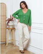 Gilet en Laine mélangée Kirem vert anis