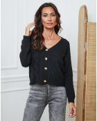 Gilet en Laine mélangée Laem noir