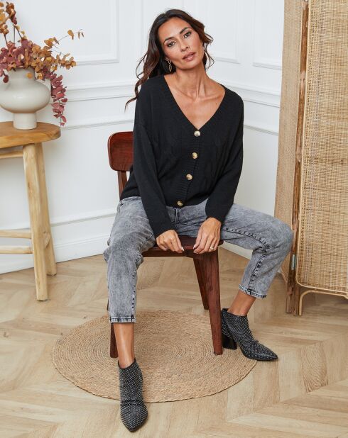 Gilet en Laine mélangée Laem noir