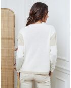Pull en Laine mélangée Lanos ecru/taupe/beige