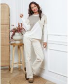 Pull en Laine mélangée Lanos ecru/taupe/beige