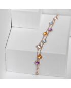 Bracelet Multicolore Multipierres or jaune