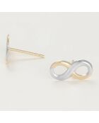 Boucles d'oreilles Infinity or bicolore