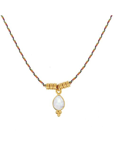 Collier Thalia Lien en Laiton doré & Pierre De Lune