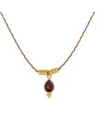 Collier Thalia Lien en Laiton doré & Grenat