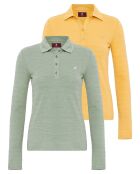 2 Polos Henriette olive/jaune