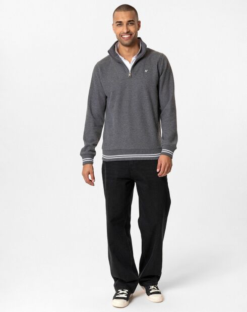 Sweat zippé Armanie gris