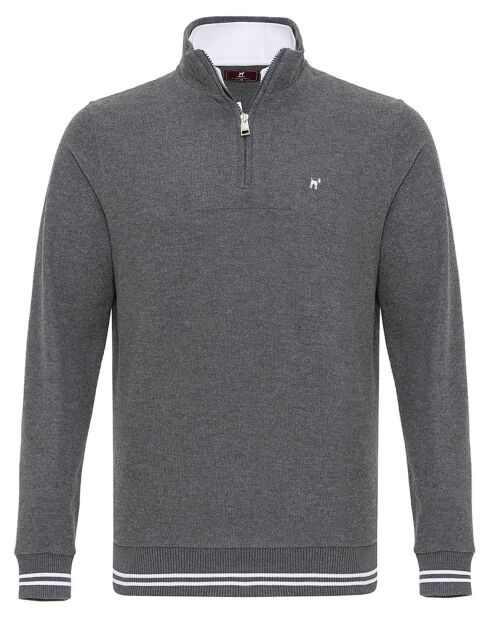 Sweat zippé Armanie gris