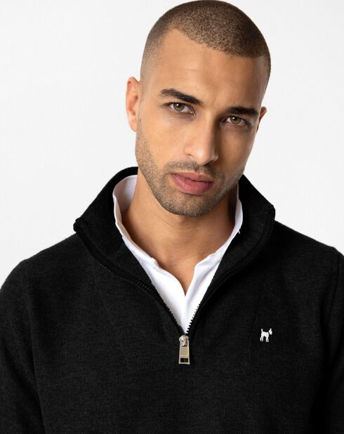 Sweat zippé Armanie noir