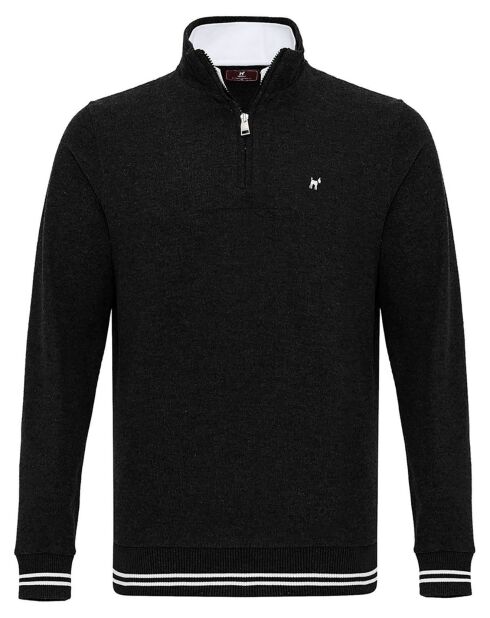 Sweat zippé Armanie noir