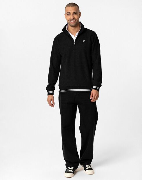 Sweat zippé Armanie noir