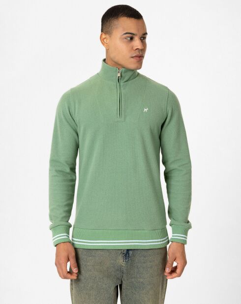Sweat zippé Armanie vert