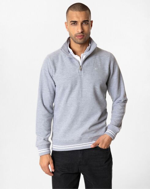 Sweat zippé Armanie gris