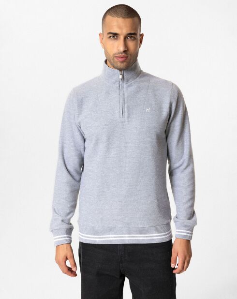 Sweat zippé Armanie gris