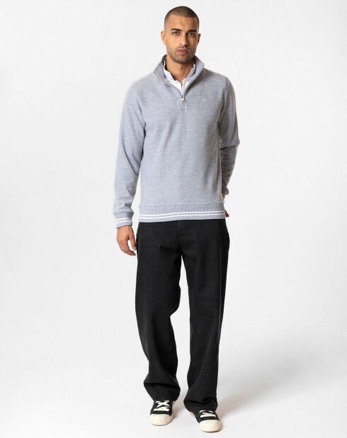 Sweat zippé Armanie gris