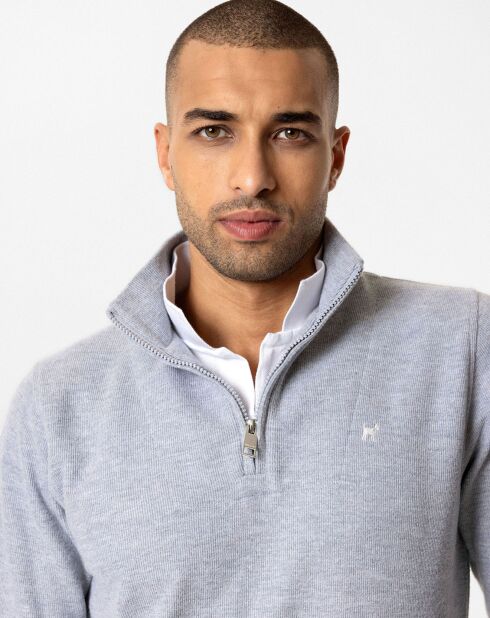 Sweat zippé Armanie gris