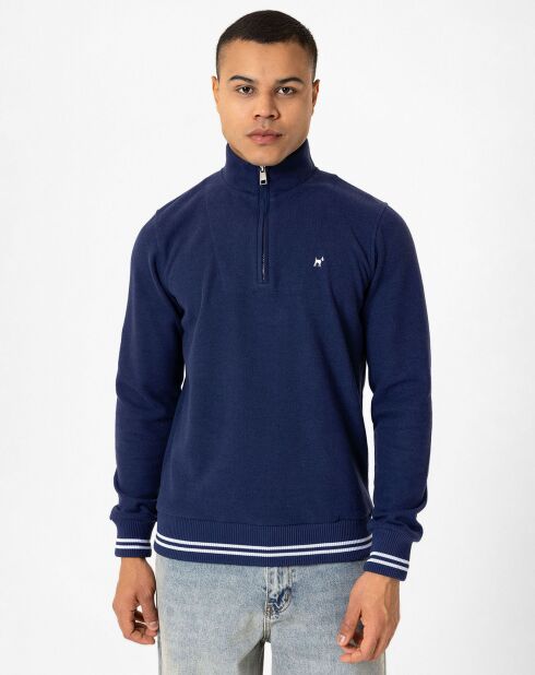 Sweat zippé Armanie bleu