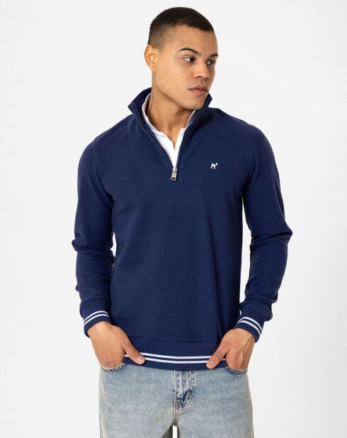 Sweat zippé Armanie bleu