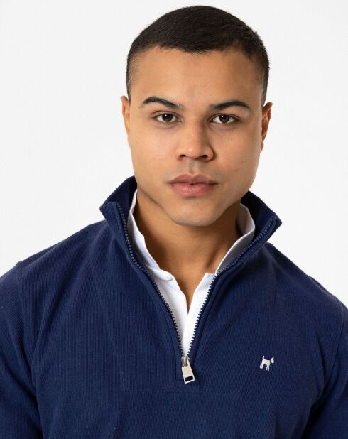 Sweat zippé Armanie bleu