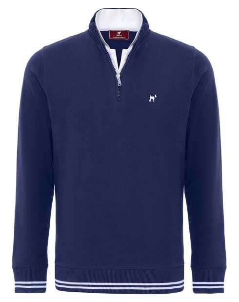 Sweat zippé Armanie bleu