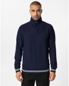 Sweat zippé Armanie bleu