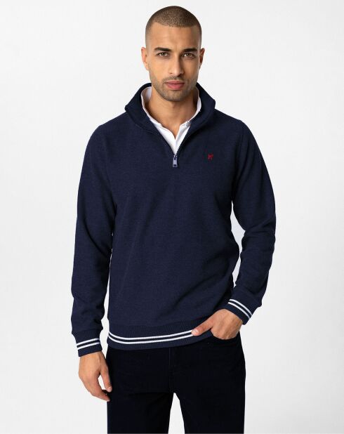 Sweat zippé Armanie bleu