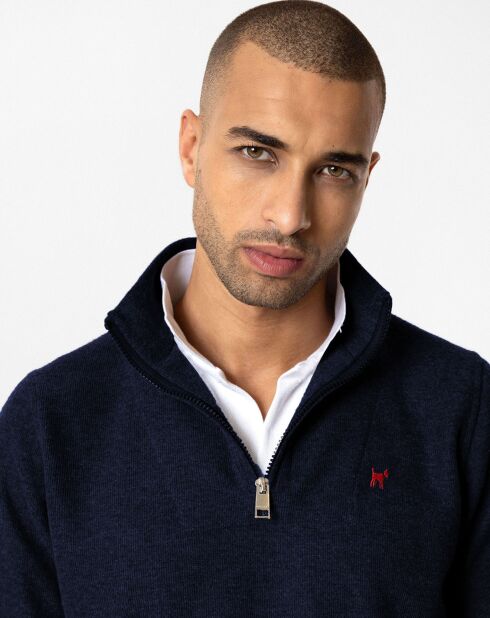 Sweat zippé Armanie bleu