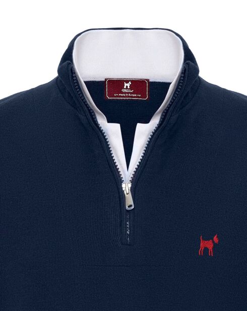 Sweat zippé Armanie bleu