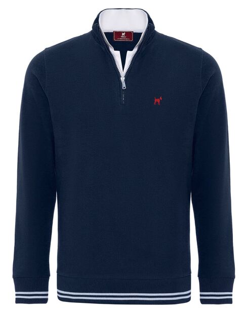 Sweat zippé Armanie bleu