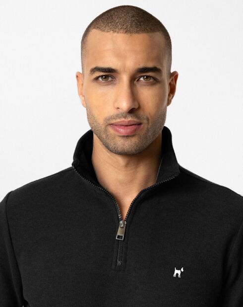 Sweat zippé Raul noir