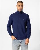 Sweat zippé Attilio bleu