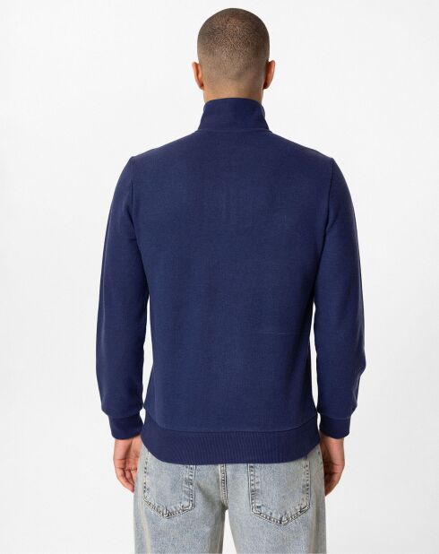 Sweat zippé Attilio bleu