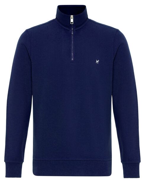 Sweat zippé Attilio bleu