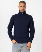 Sweat zippé Attilio bleu