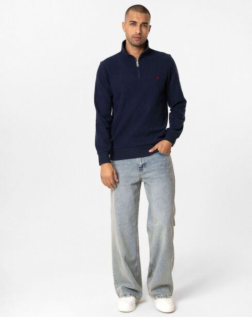 Sweat zippé Attilio bleu