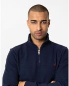 Sweat zippé Attilio bleu