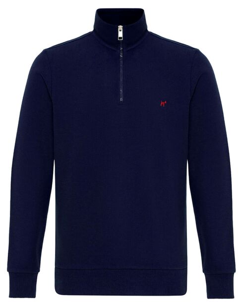 Sweat zippé Attilio bleu