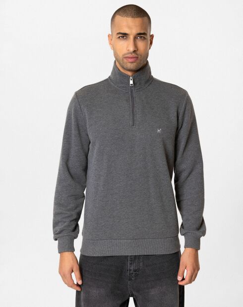 Sweat zippé Attilio gris