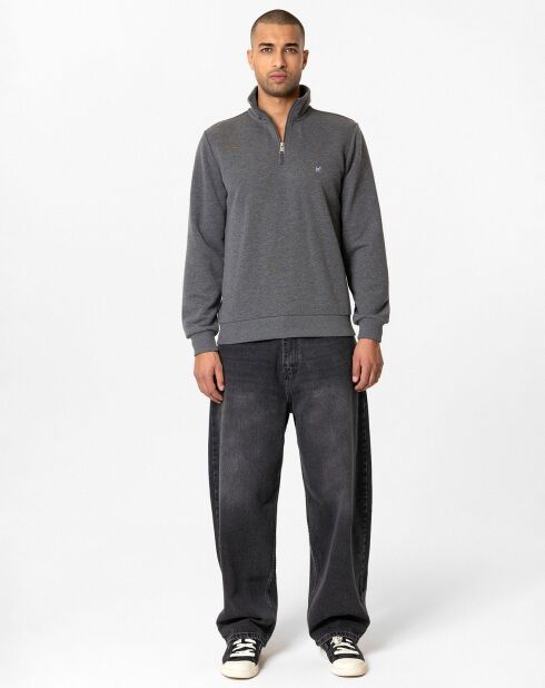 Sweat zippé Attilio gris