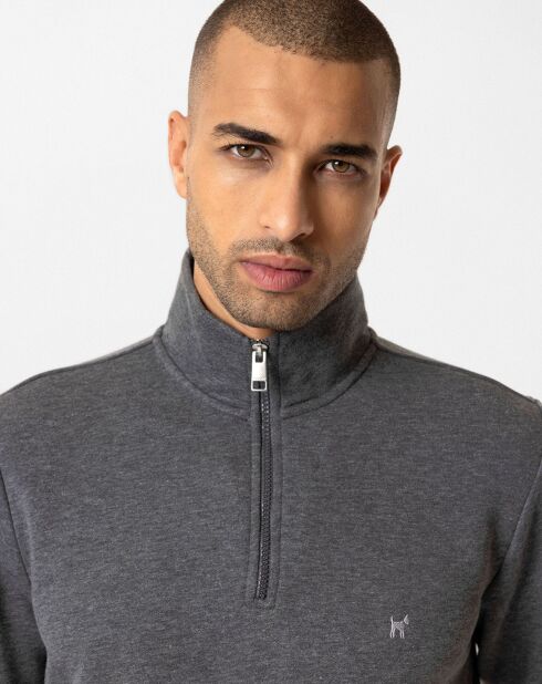Sweat zippé Attilio gris