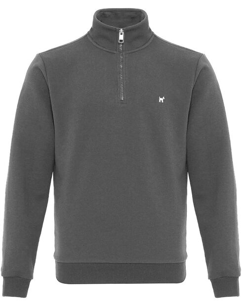 Sweat zippé Attilio gris