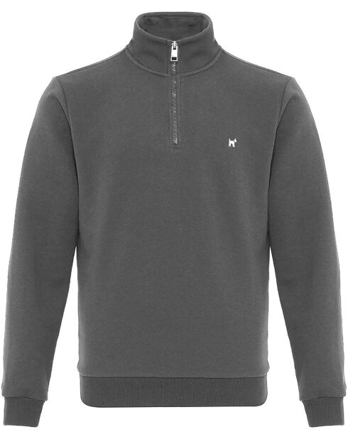 Sweat zippé Attilio gris