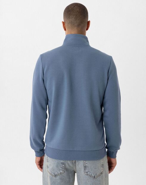 Sweat zippé Attilio bleu