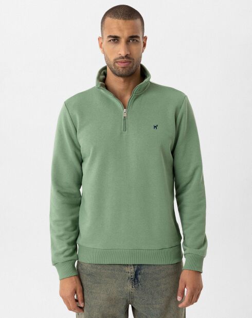 Sweat zippé Attilio vert