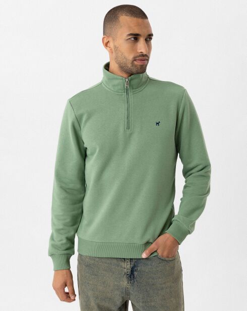 Sweat zippé Attilio vert