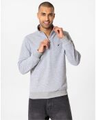 Sweat zippé Attilio gris